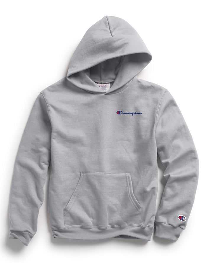 Champion Double Dry Script Logo - Poikien Harmaat Huppari - Suomi 7204695-XE